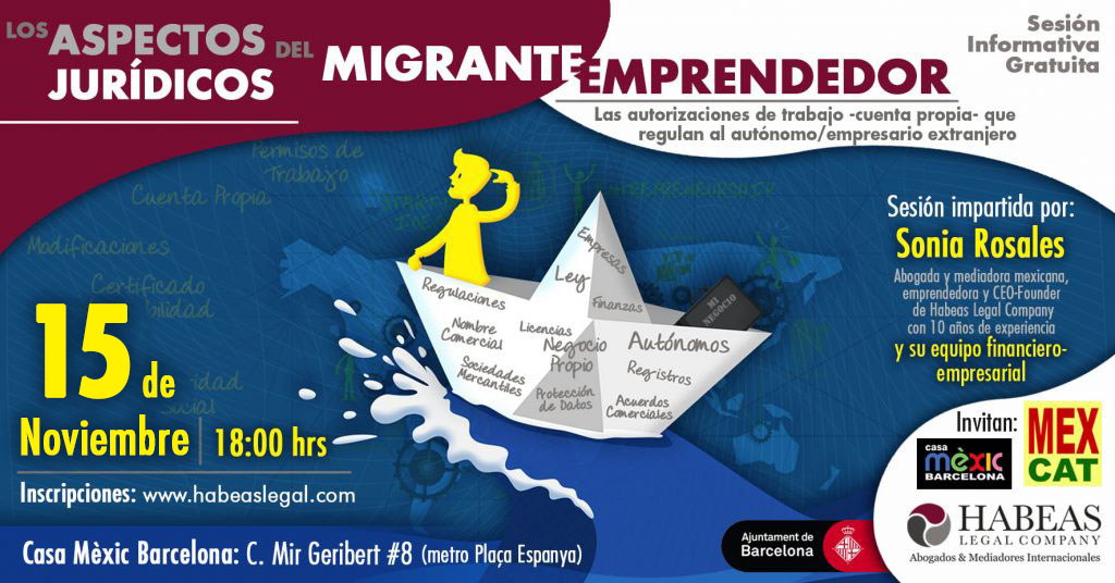 Aspectos Jurídicos Emprendedor EVENTO FB Oct 1024x536 - "Los aspectos jurídicos del migrante emprendedor": sesión informativa gratuita -Noviembre-