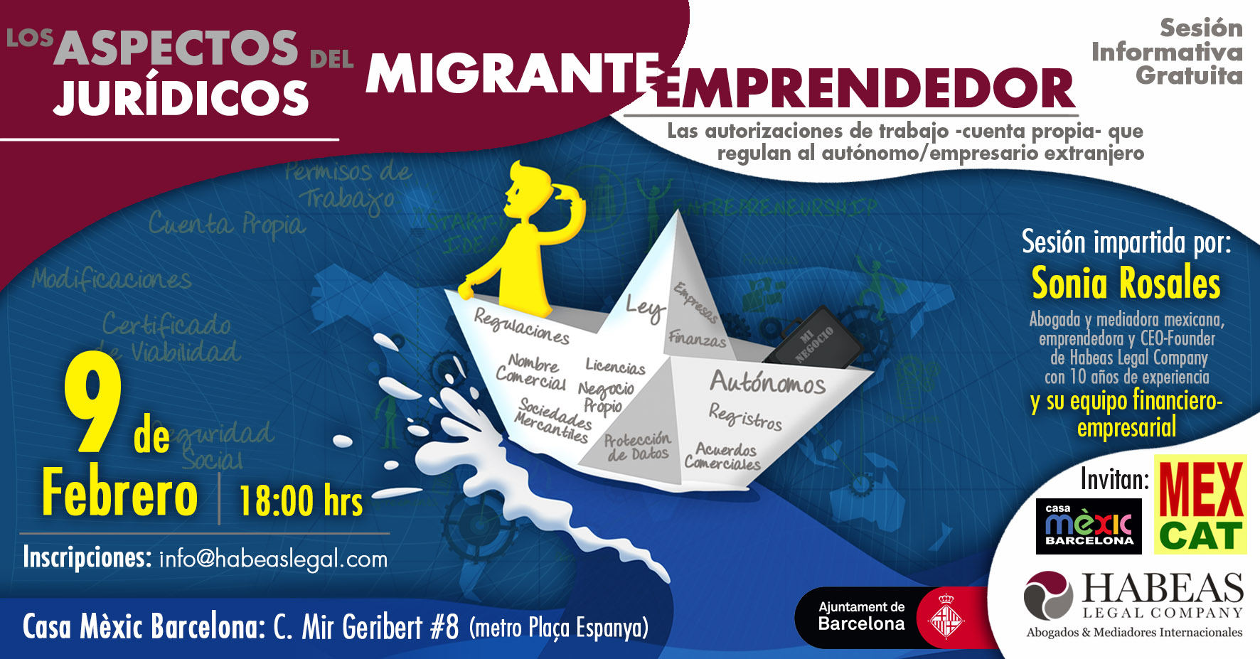 Aspectos Jurídicos Emprendedor FEB evento FB 1 - ¿Cuales son los aspectos jurídicos del Migrante Emprendedor en España?