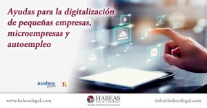 Ayudas en la digitalización de pequeñas empresas, microempresas y autoempleo por el Gobierno de España y Acelerapymes