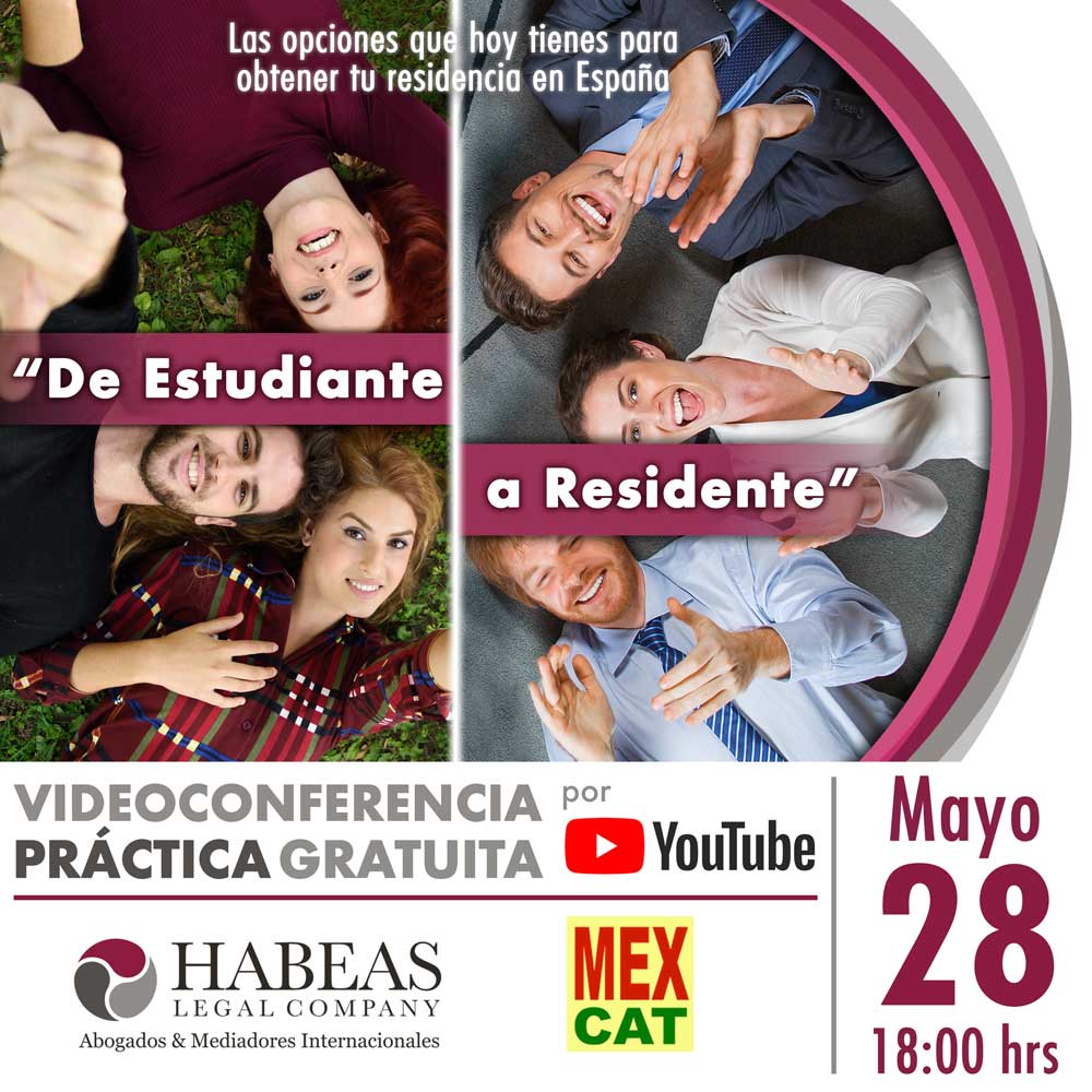 Sesión informativa en videoconferencia impartida por Habeas Legal para estudiantes extranjeros y sus opciones de trabajo y residencia en España