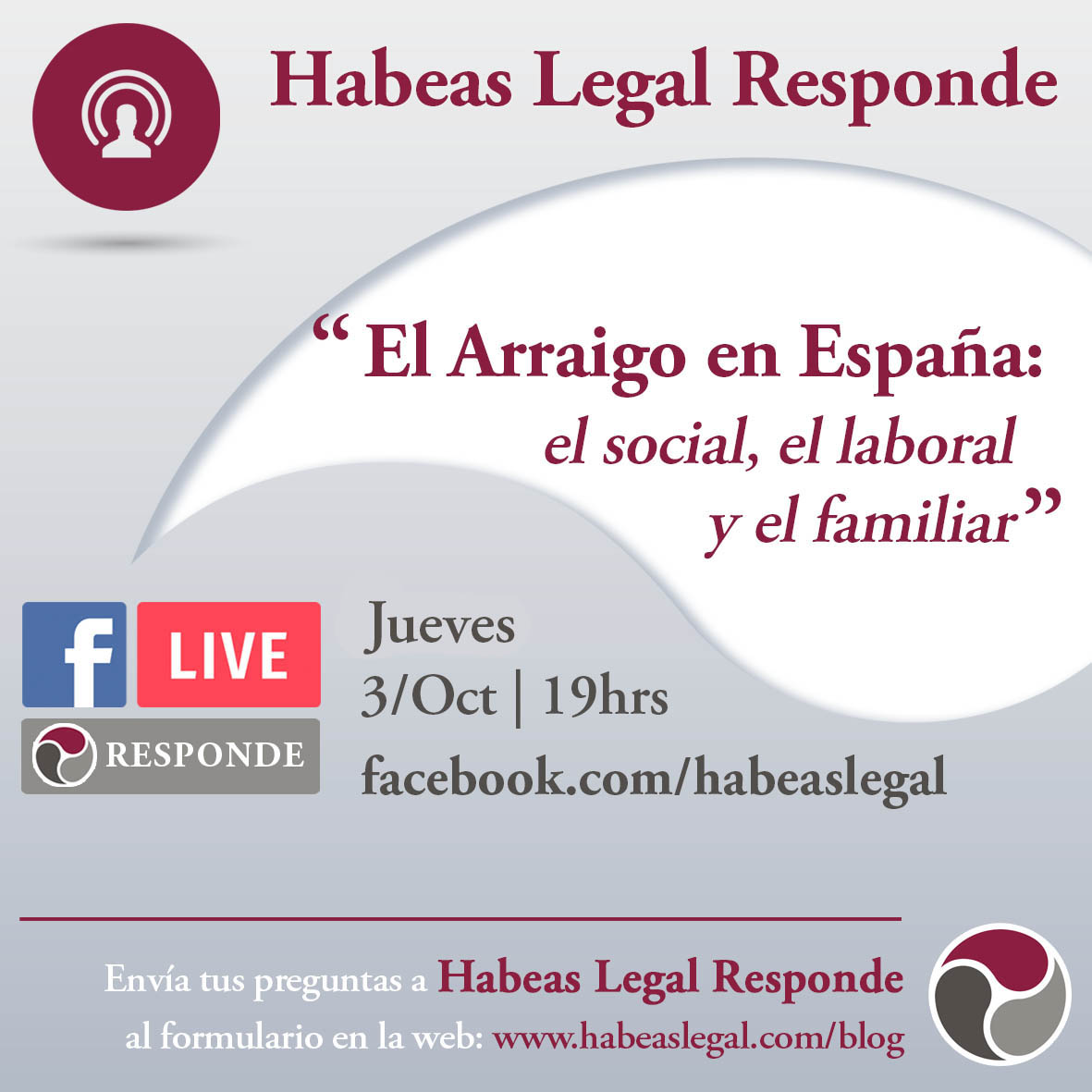 Habeas Legal responde FB Live calendar Arraigo 3Oct